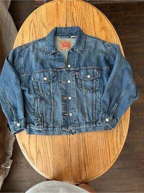 Levi's Blue Denim Jacket with Red Patch